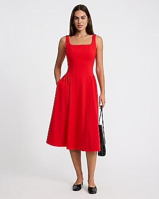 Women's Red Midi Dresses