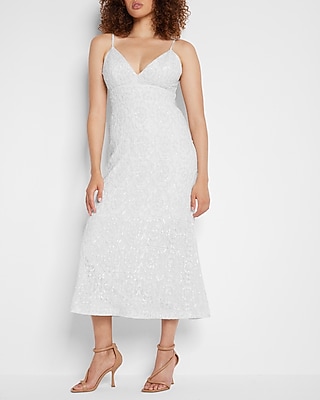 Sequin Lace V-Neck Midi Dress - image 4