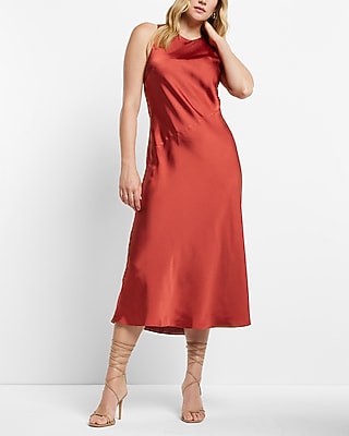 strapless open back dress Summer Slip Wrap Dress, Faded Red – Kick Pleat main image 1