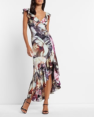 Express white fashion floral dress