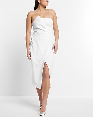 Bridal Statement Bow Midi Dress
