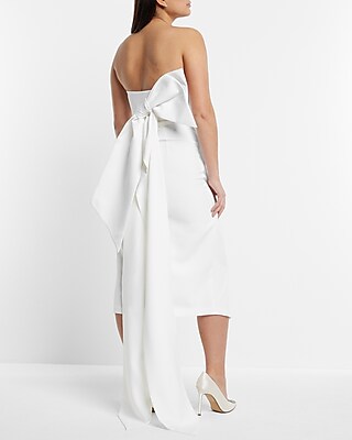 Bridal Statement Bow Midi Dress