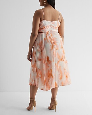 open lace back dress Elipse Pleated V-Neck Dress in Navy  Des Kohan