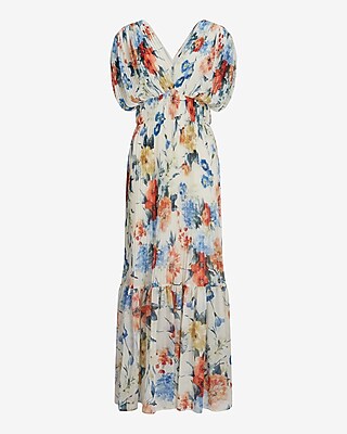 casual maxi white dress for women Meredith Long Sleeve Cut-Out Maxi Dress White