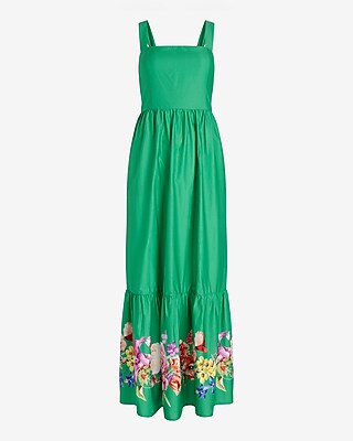 chinese dress ladies Black Layered Ruffle Train Maxi Dress main image 0