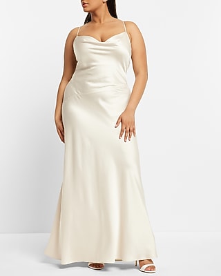 Bridal Satin Maxi Slip Dress | Express