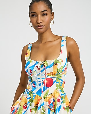 summer satin dress Renesmee Satin Summer Print Maxi Dress - US 18