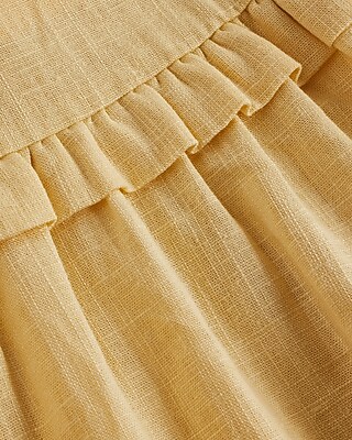 BARE SQ NK SMOCKED BODICE TIERED LINEN MAXI - SOLID - KV 9418456:ITALIAN STRAW:XL