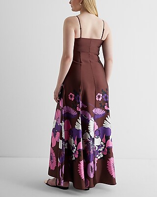 chinese dress ladies Black Satin Strapless Cowl Back Maxi Dress
