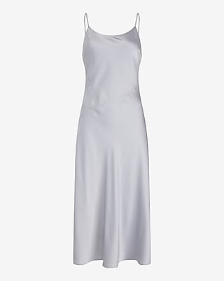 Satin Scoop Neck Midi Downtown Cami Slip Dress