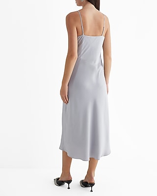 Satin Scoop Neck Midi Downtown Cami Slip Dress