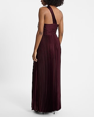 Pleated One Shoulder Maxi Dress