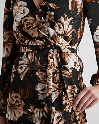Floral Surplice Ruffle Hi-lo Maxi Dress | Express
