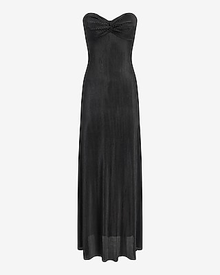 Plisse Strapless Maxi Dress