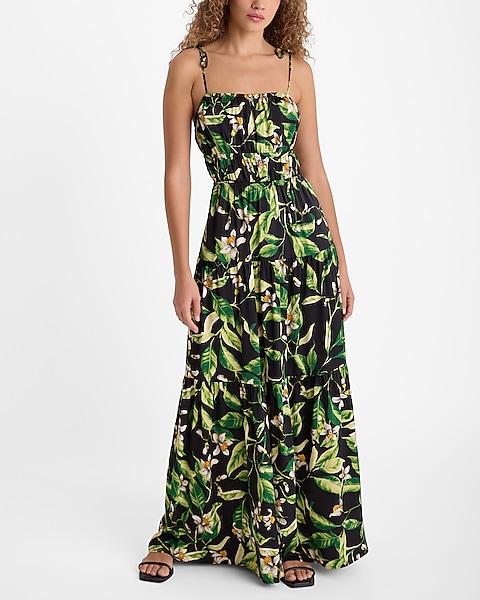 Ruched Bodice Tie Detail Floral Print Dress Ruched Bodice Tie Detail Floral Print Dress