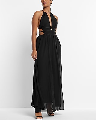 Express black shop cut out dress