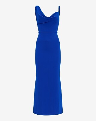 navy blue dress for baby girl Floral Mesh One Shoulder Asymmetrical Midi Dress main image 1