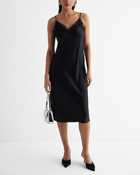 black plunge mini dress Plunge Mini Dress (Black) main image 1