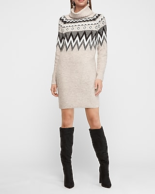 fair isle sweater dress