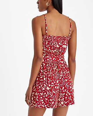 Printed Square Neck Sleeveless Tie Waist Romper - image 4