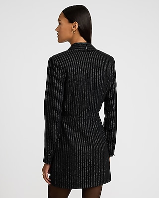 Prinstripe Long Sleeve Blazer Romper