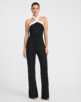 Color Block Halter Jumpsuit