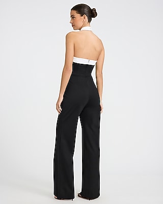 Color Block Halter Jumpsuit