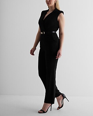 Sleeveless Blazer Jumpsuit