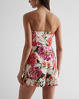 _^新品Floral Cozy Cami Romper M SHEIN Floral Print Belted