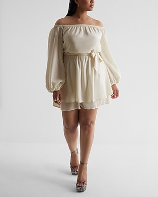 Long Sleeve Tie Waist Ruffle Romper
