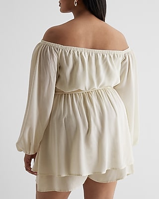 Long Sleeve Tie Waist Ruffle Romper