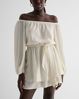 Long Sleeve Tie Waist Ruffle Romper