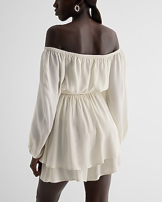 Long Sleeve Tie Waist Ruffle Romper