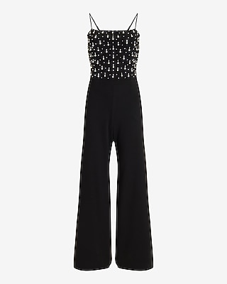 Embellished Square Neck Sleeveless Jumpsuit - thumbnail 4