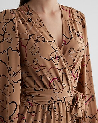 EX TIE WAIST SURPLICE JUMPSUIT - PRINT - 9419086:PRINT-NEUTRAL:S