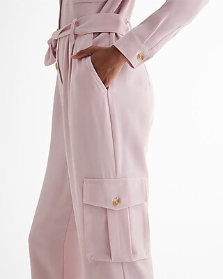 Lucky Brand Women's Logan Stripe Jumpsuit - Long Sleeve Button Up With Tie Waist - View #13