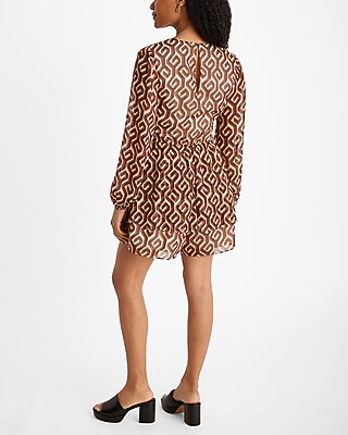 Printed Surplice Tie Waist Tiered Romper - image 3