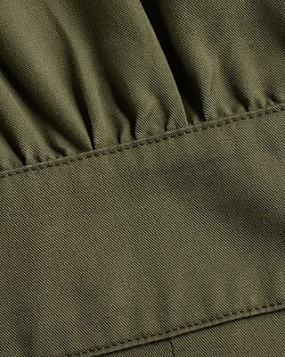 Twill Button Front Utility Romper