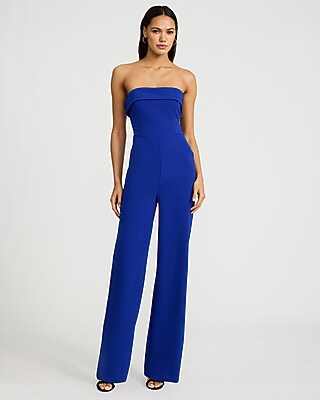 Strapless Fold Over Wide Leg Jumpsuit - image 4