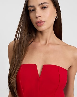 Strapless Cutout Wide Leg Jumpsuit