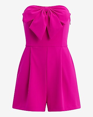 Strapless Bow Front Romper