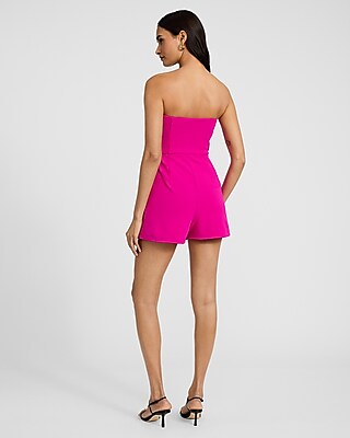 Strapless Bow Front Romper