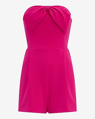 Strapless Bow Front Romper