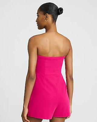 Strapless Bow Front Romper