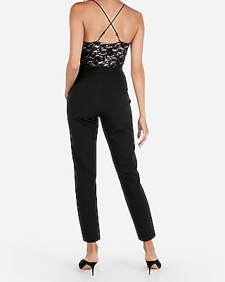 express lace bodice cami jumpsuit