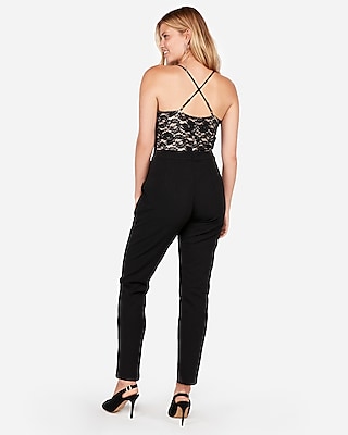 express lace bodice cami jumpsuit