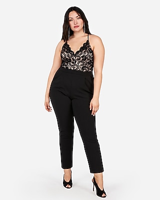 lace bodice jumpsuit express