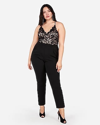 express lace bodice cami jumpsuit