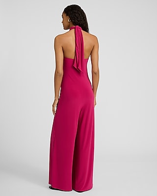 Halter Wide Leg Jumpsuit