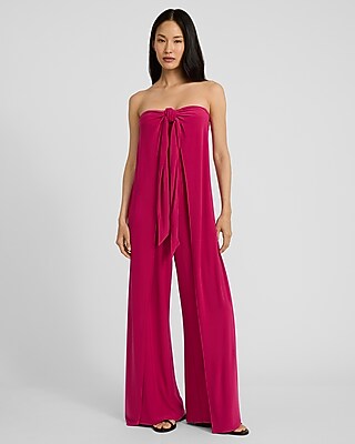 Convertible Neckline Wide Leg Jumpsuit | Express